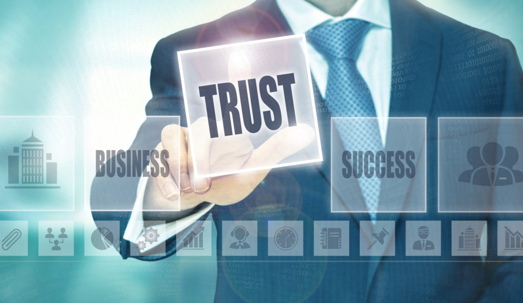 Which words build trust and loyalty with customers? 